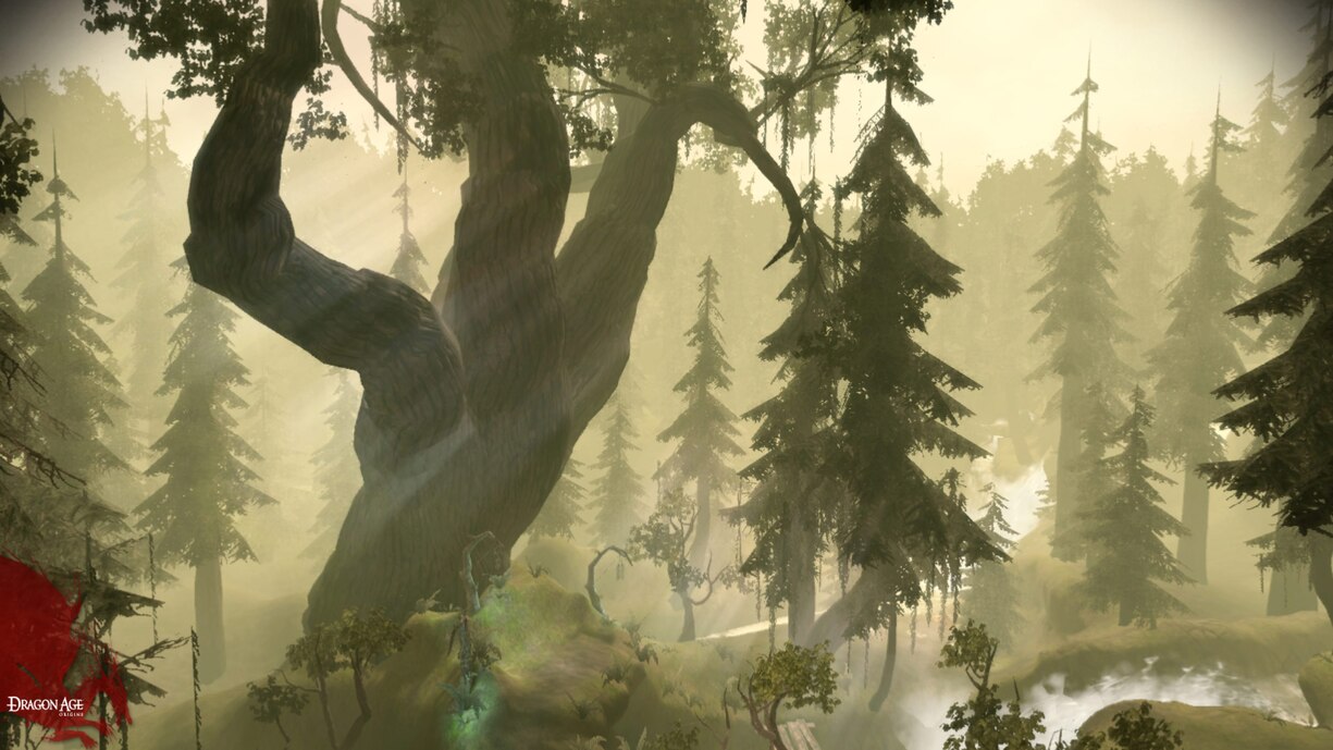 изумрудный лес драгон эйдж. великий дуб dragon age. Dragon age origins хозяйка леса. Dragon age лес бресилиан арты. лес драгон эйдж.